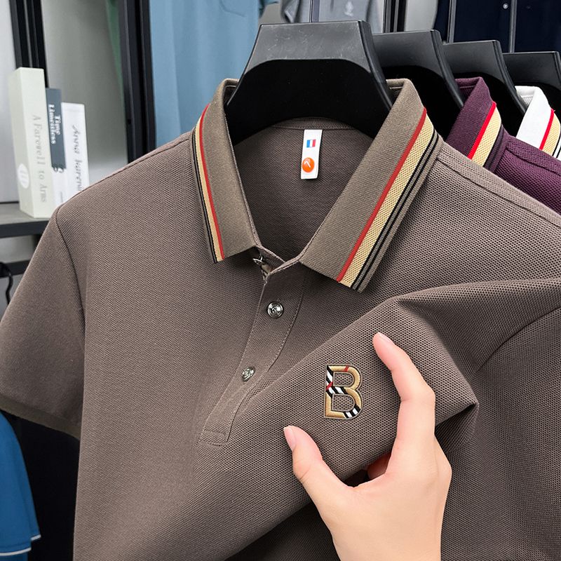 Luxury Coffee Brown Smart Casual Polo for Men