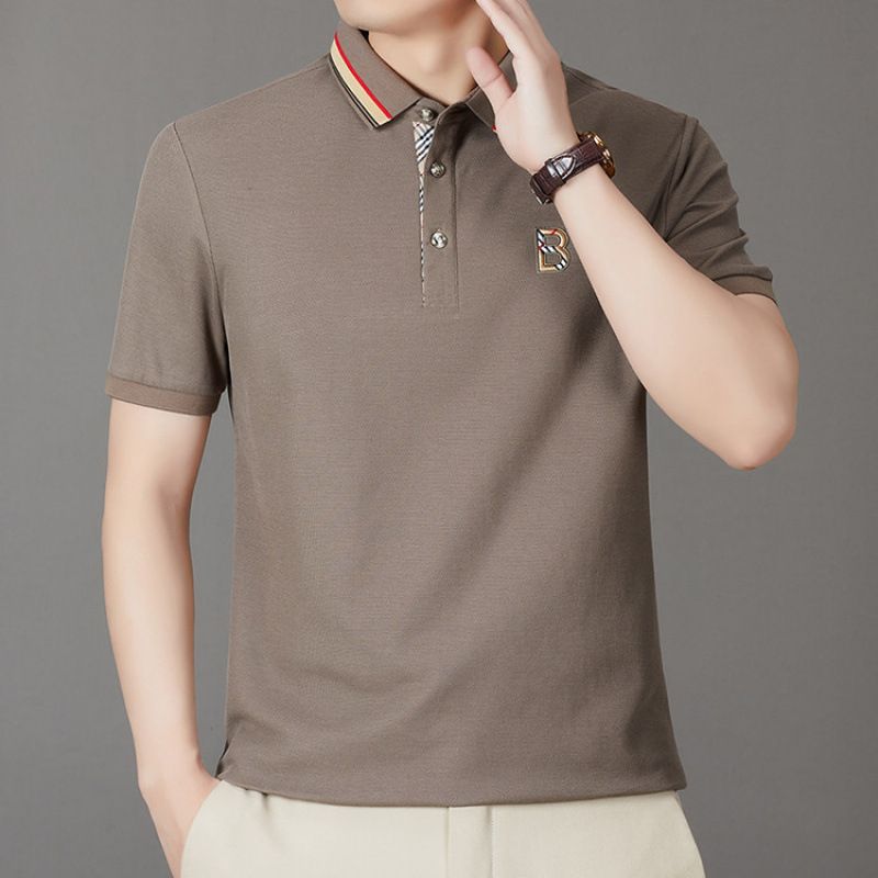 Luxury Coffee Brown Smart Casual Polo for Men