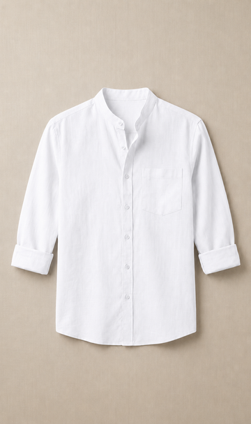 Stylish Mandarin Collar Cotton Shirt for Men