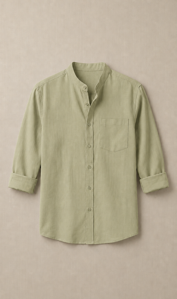 Men’s Korean Style Mandarin Collar Shirt