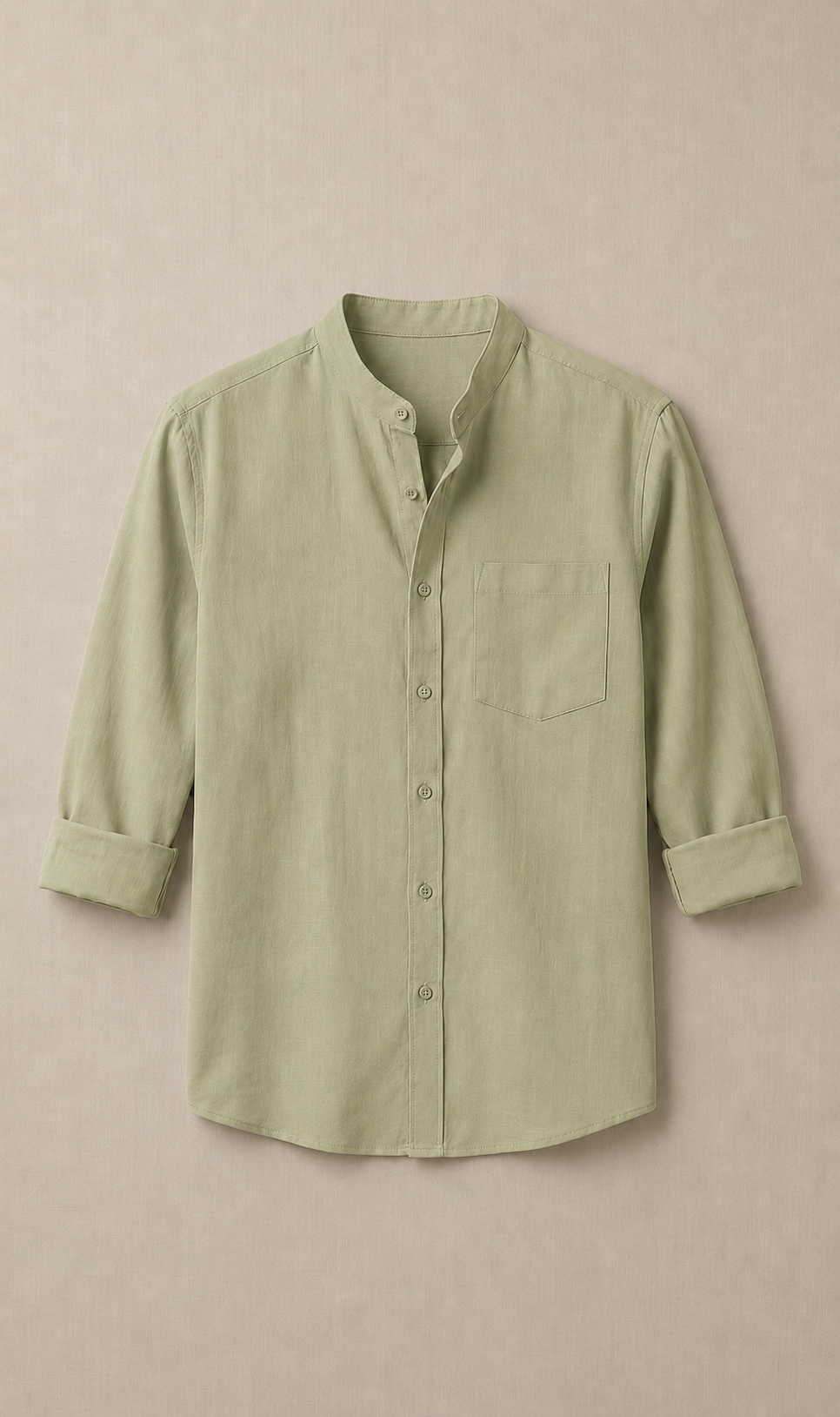 Men’s Korean Style Mandarin Collar Shirt