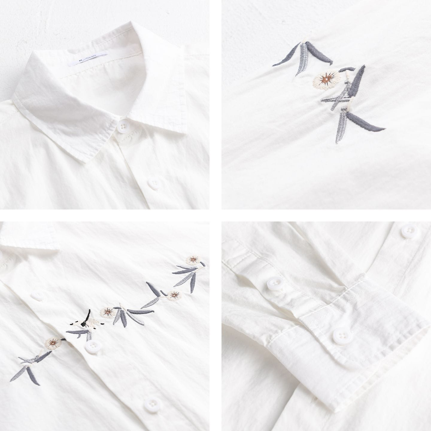 Men’s Premium Summer Shirt – White | Minimal Embroidered Casual Shirt