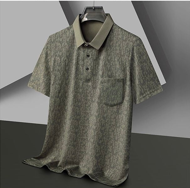 Men’s Olive Green Printed T-Shirt
