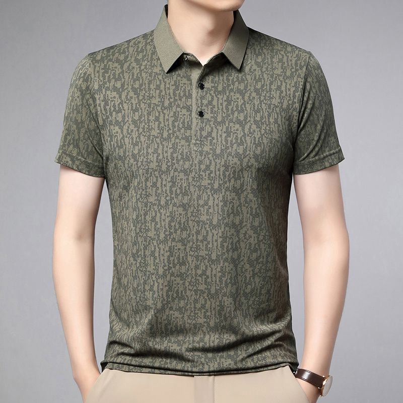 Men’s Olive Green Printed T-Shirt