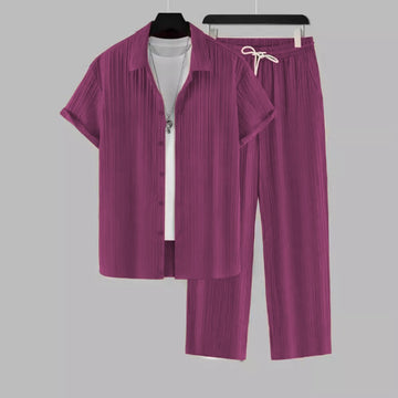Relaxed Fit Men’s Shirt & Pants Set